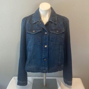 Democracy Women’s dark denim jacket size L
